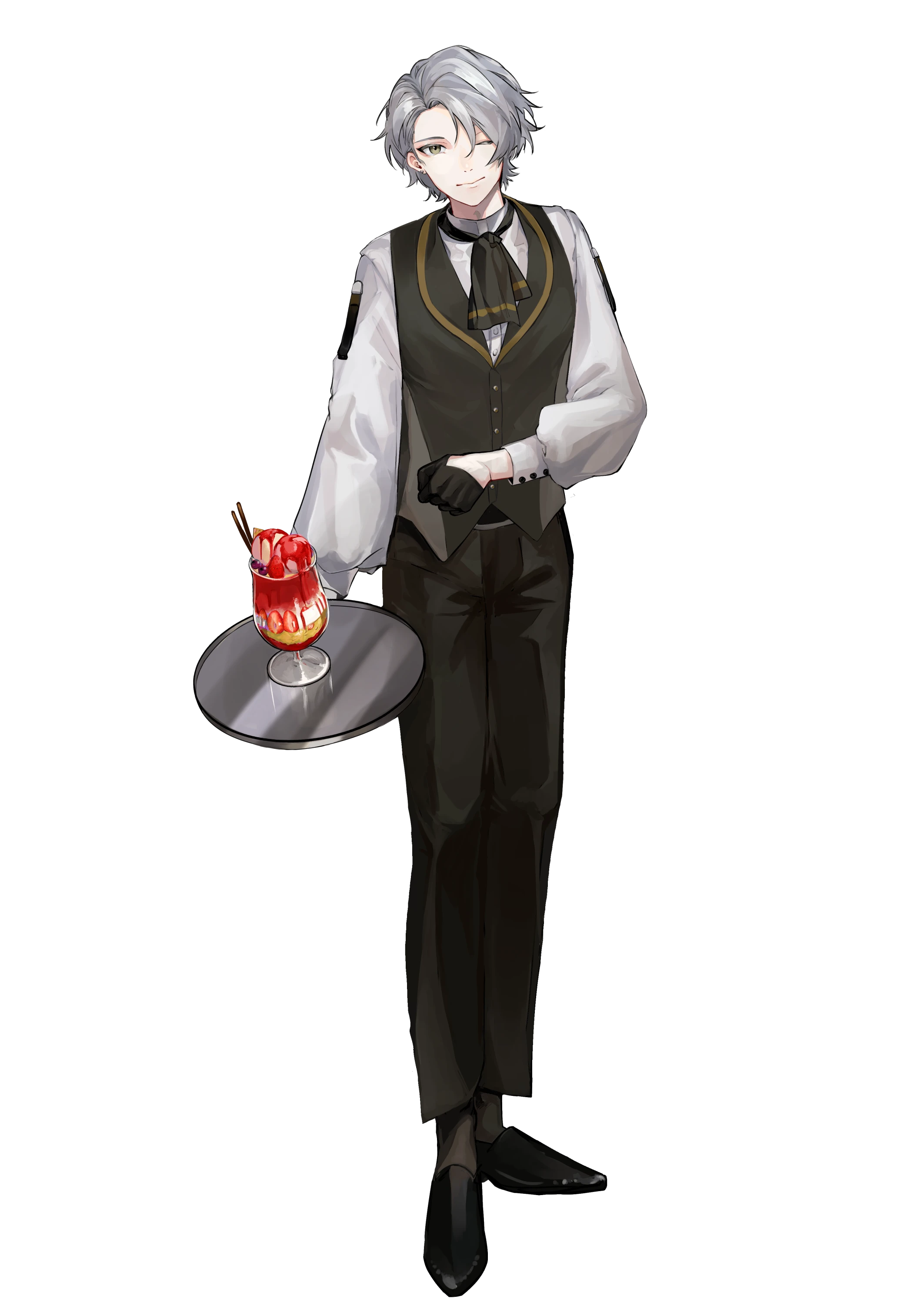 和香松庵の立ち絵（カクテルをお届け）